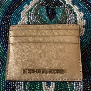 Michael Kors gold card wallet